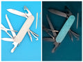 CUSTOM VICTORINOX FIELDMASTER GLOW IN THE DARK SWISS ARMY KNIFE! 91mm