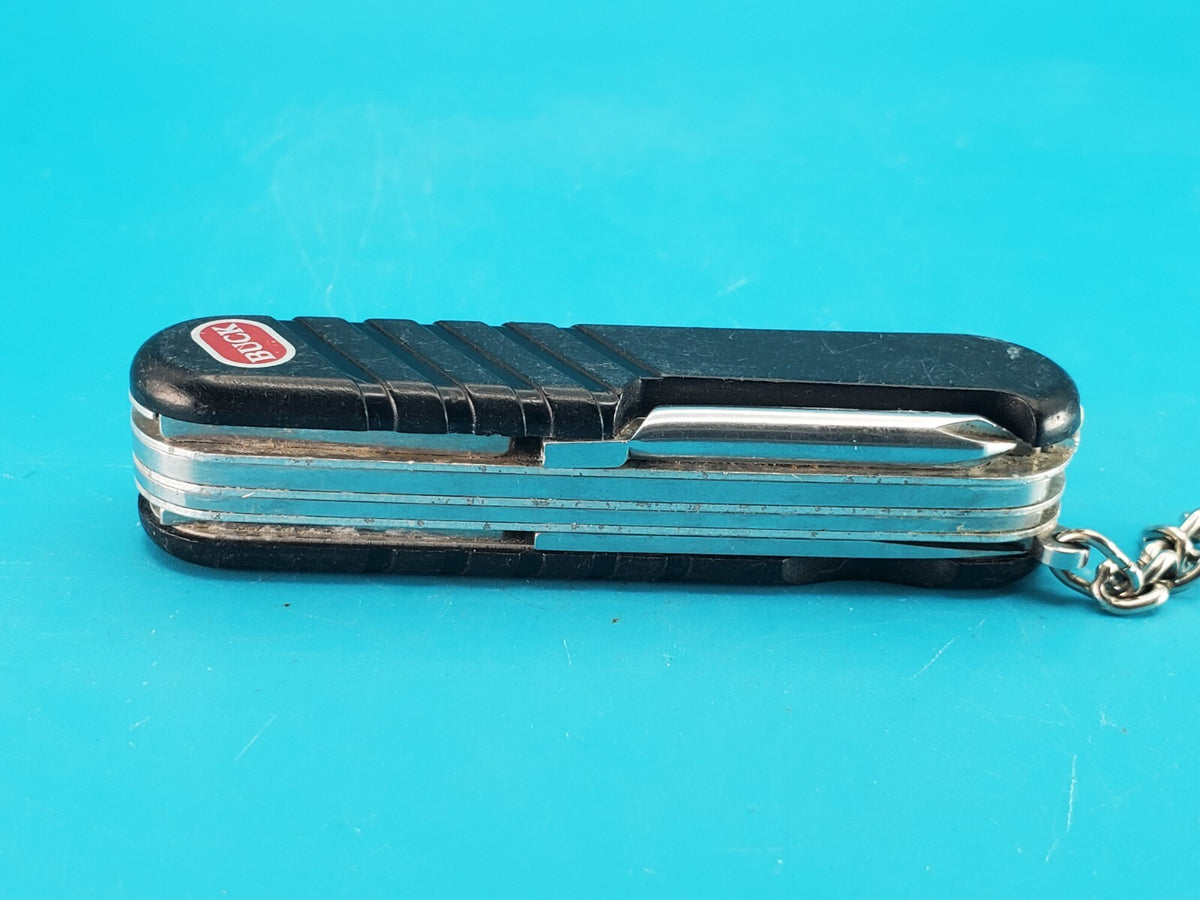 Wenger SwissBuck Remedy Retired Vintage Swiss Army Knife Black Multi Tool!