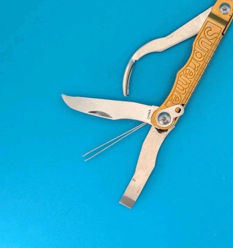 SOG Supreme Gold Snippet Compact Scissors Multi Tool Folding Knife!