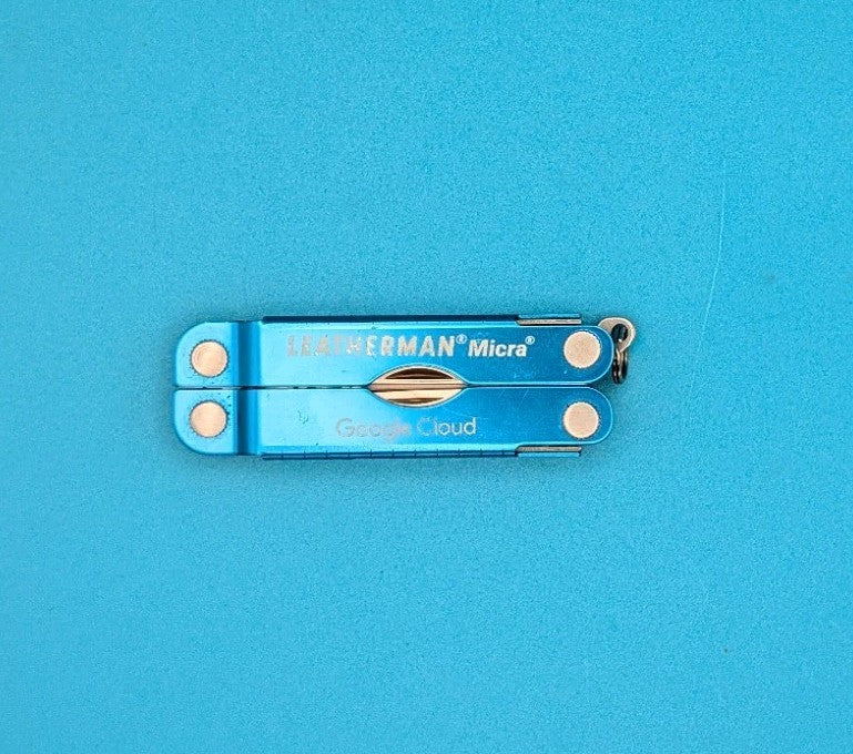 Leatherman Micra Multi-Tool, Knife, Scissors, Key Ring, Blue! *GOOGLE CLOUD*