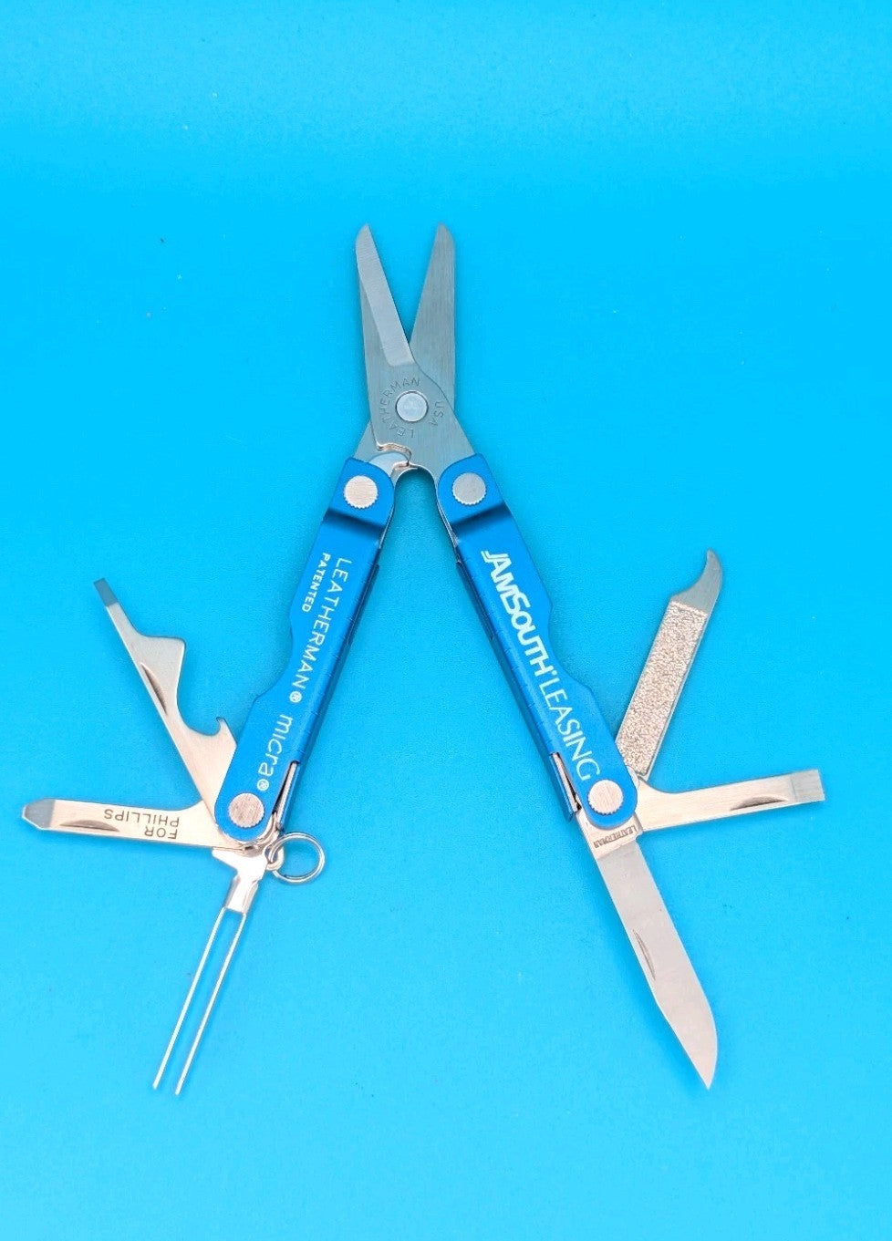 Leatherman Micra Multi-Tool, Knife, Scissors, Key Ring, Blue!