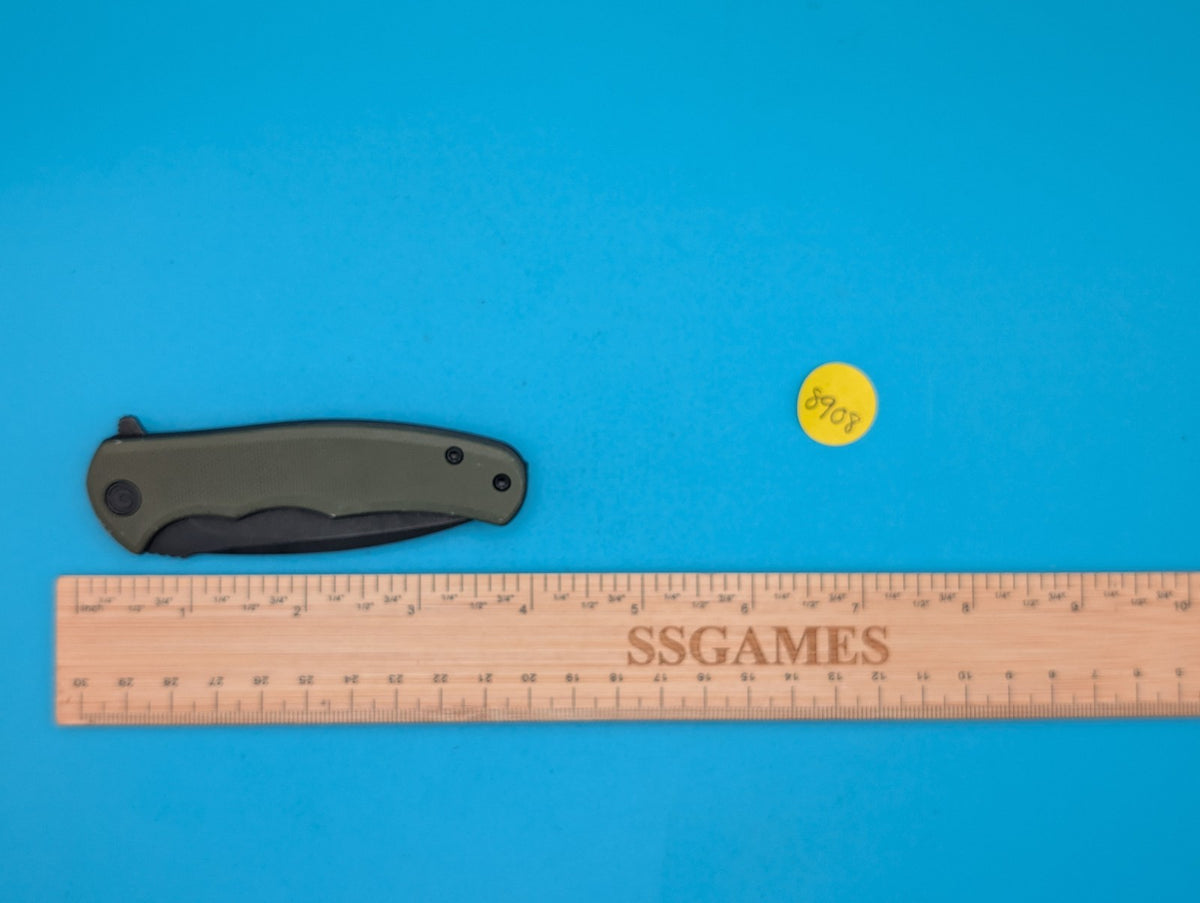 Civivi Mini Praxis Flipper Pocket Knife Liner Lock Plain Edge Blade! Olive Green