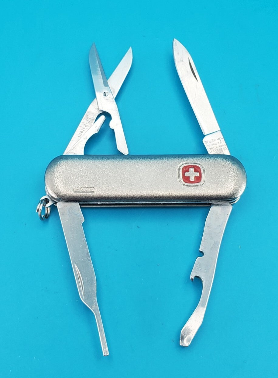 Wenger Brushed Stainless Steel PocketTech Swiss Army Knife Multi Tool! RARE!