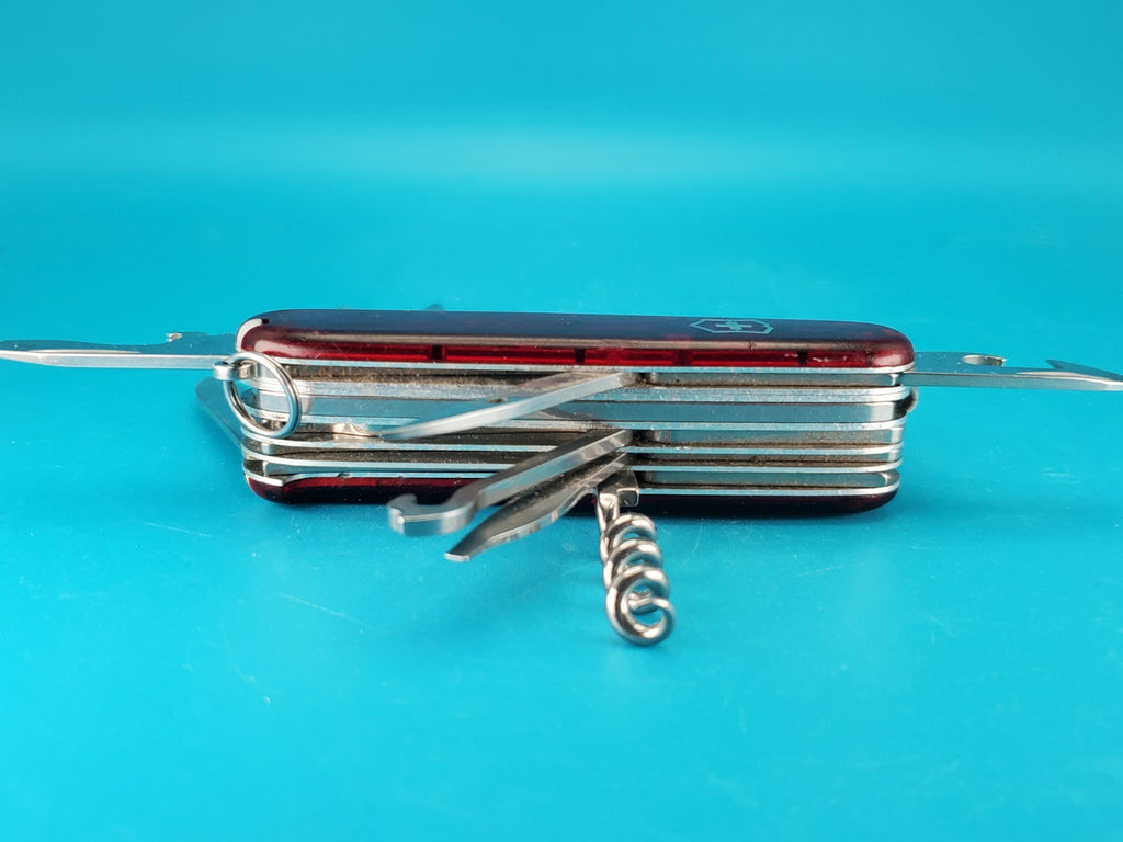 Victorinox Huntsman Lite Ruby Red Swiss Army Knife Multi Tool!