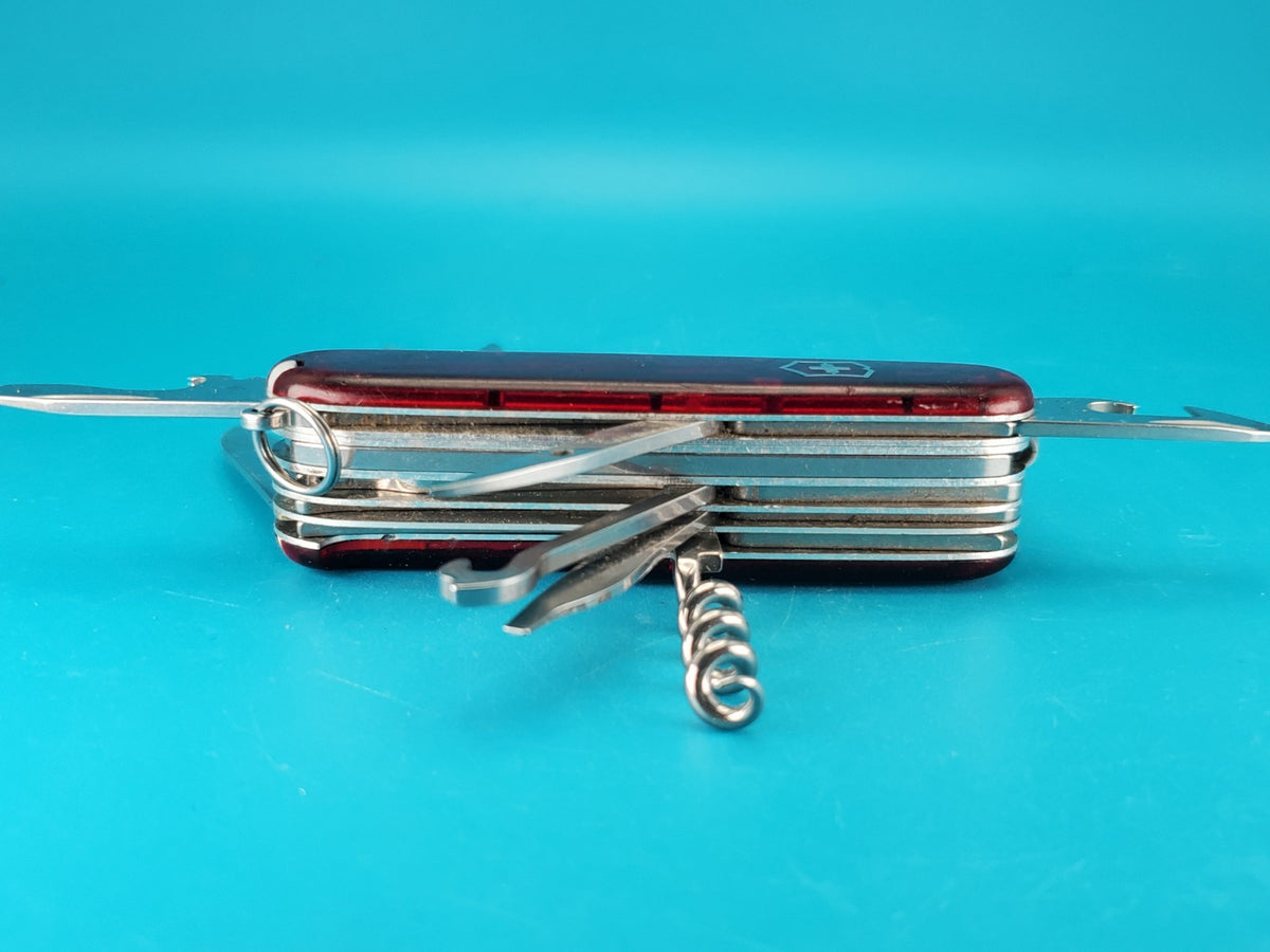 Victorinox Huntsman Lite Ruby Red Swiss Army Knife Multi Tool!