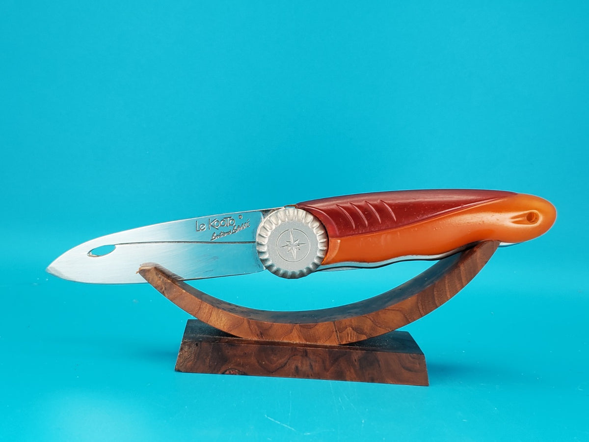 RARE FLORINOX FRANCE LE KOOTO DESIGN BY BARRE WHEEL OPENER LINERLOCK KNIFE!