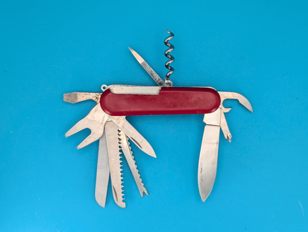 Vintage Wenger Seafarer Red Swiss Army Knife Multi Tool! 85mm