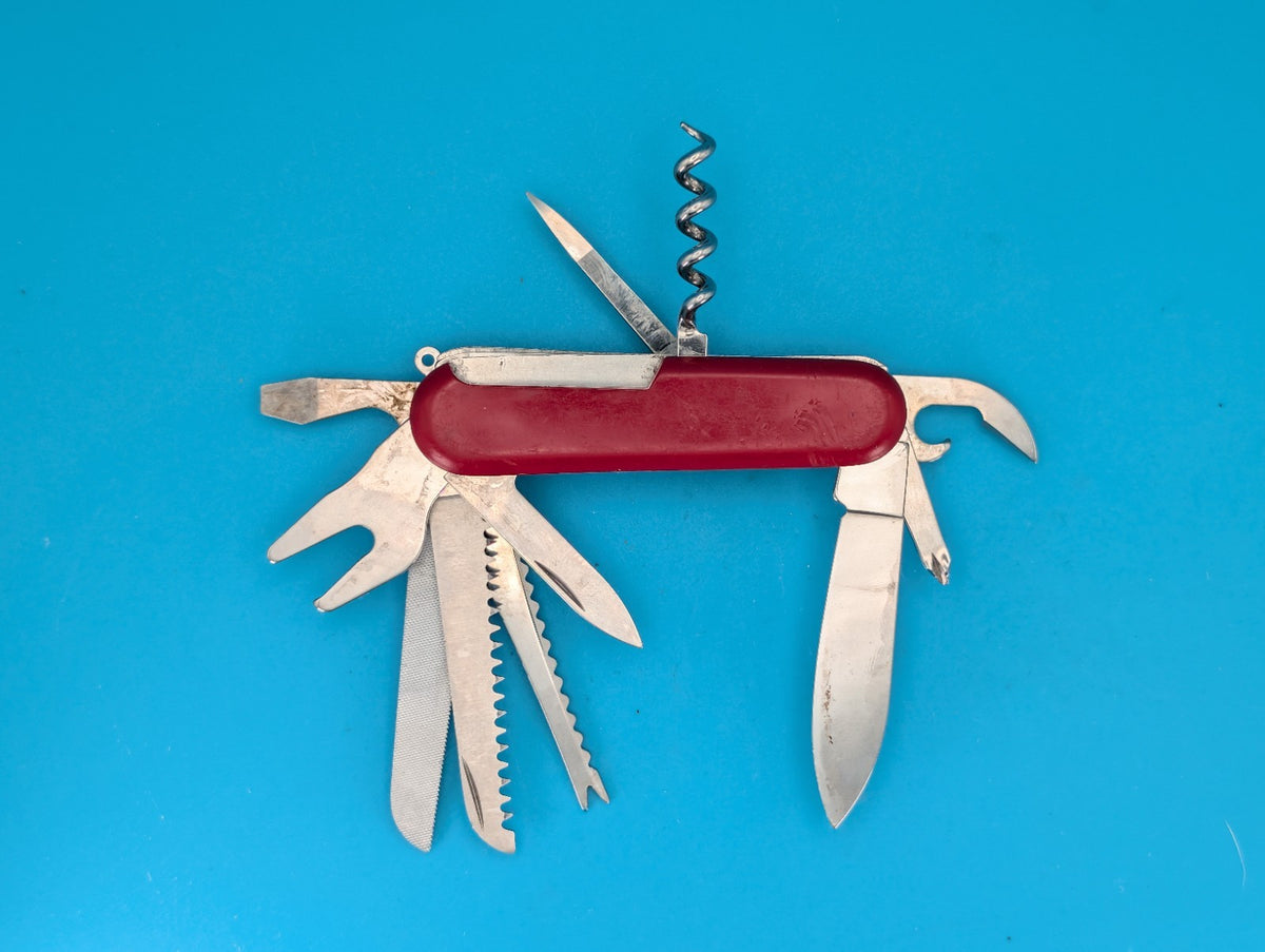Vintage Wenger Seafarer Red Swiss Army Knife Multi Tool! 85mm