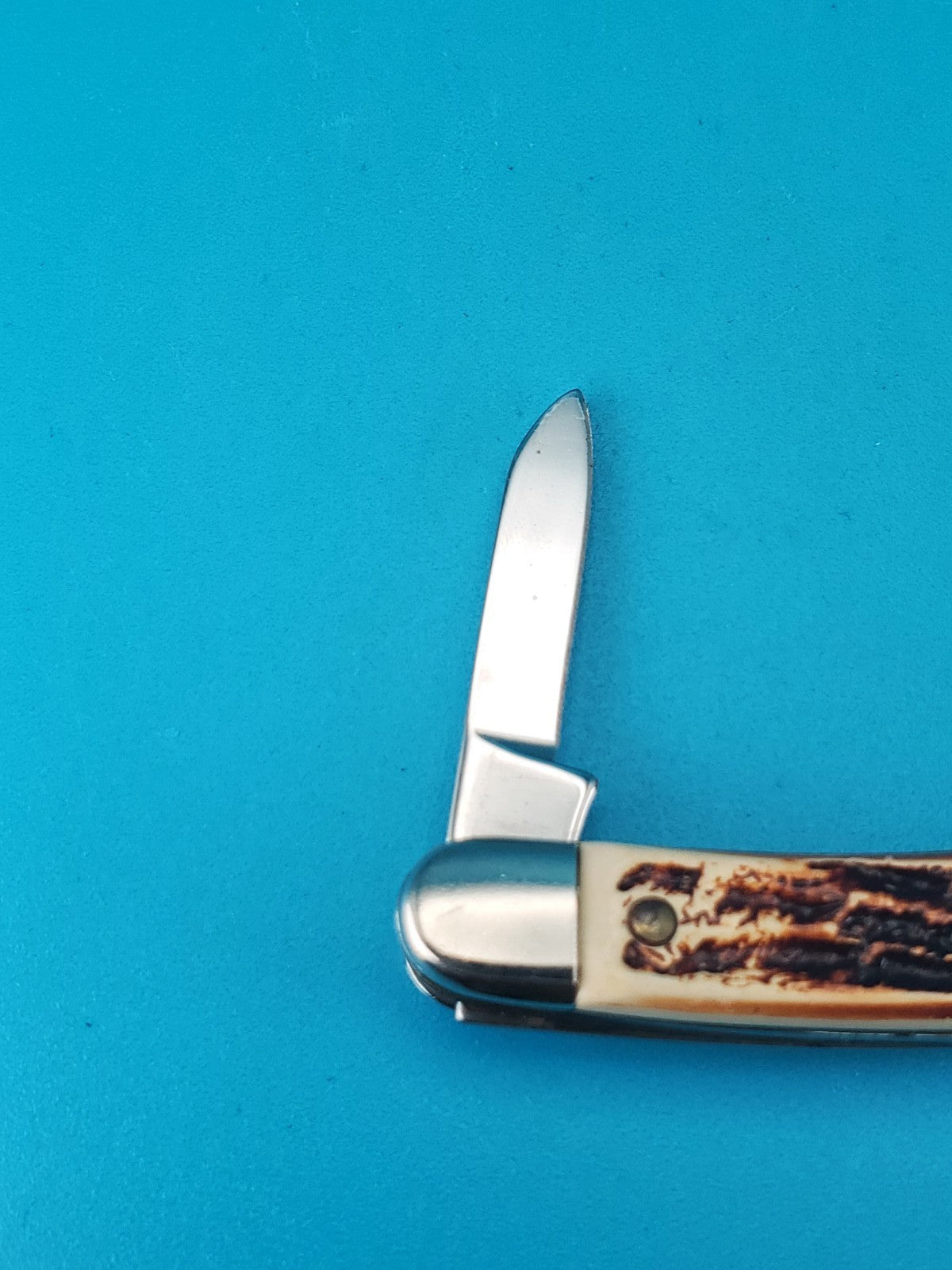 SHARP USA 260 Two Blade Folder Jigged Delrin Handles Stainless Blade!