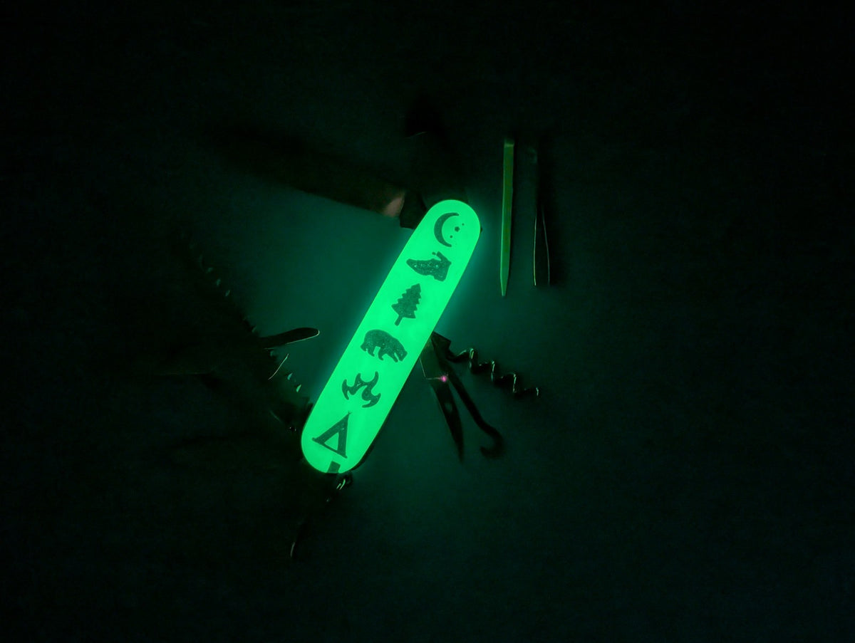Custom Victorinox Huntsman Glow in the Dark Swiss Army Knife Multi Tool!