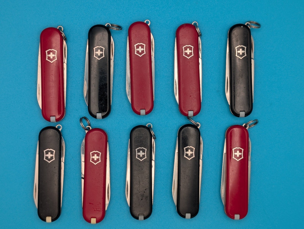Lot of 10 Victorinox Classic Swiss Army Knife Multi Tools!