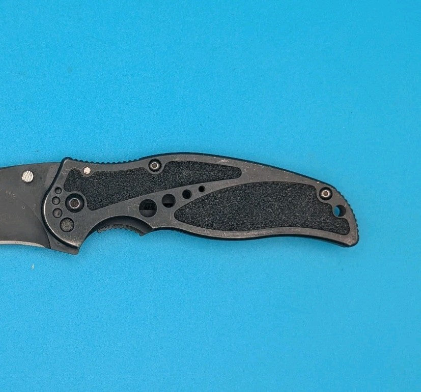 Retired Kershaw Storm 1470BLK Plain Edge Folding Pocket Knife! Black!