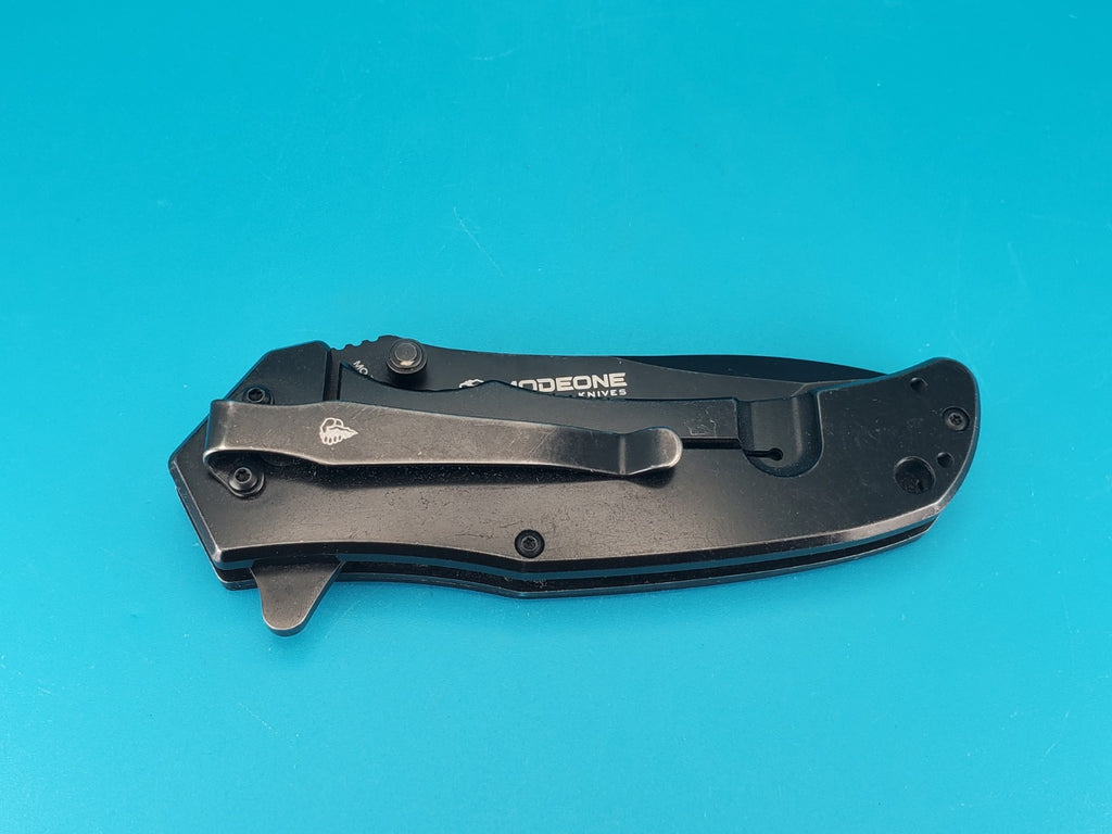 MODEONE KNIVES MO-FK-003-6 Plain Edge Frame Lock Black Folding Pocket Knife!