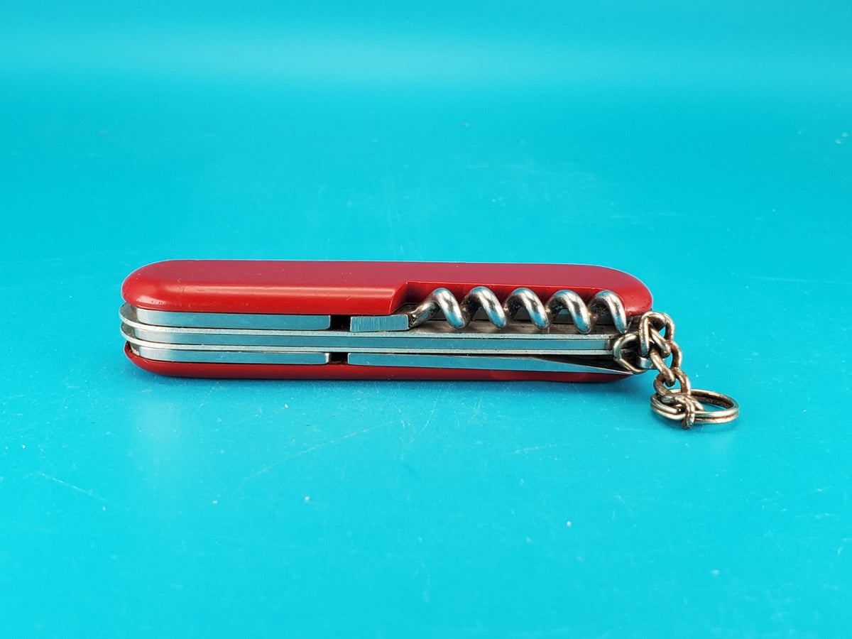 Vintage Wenger 1.13.51 Swiss Army Knife Multi Tool! Red! With Dog Can Leg Opener