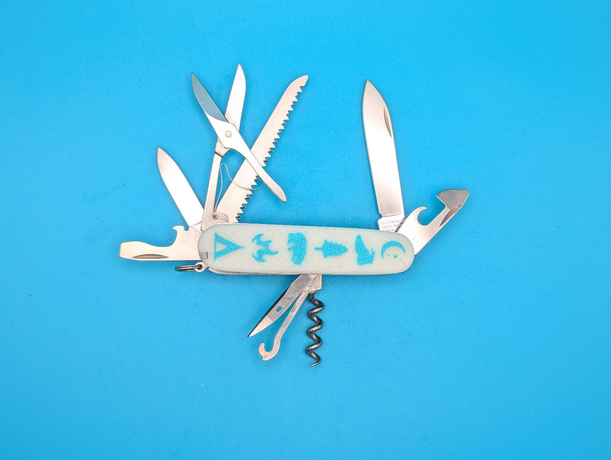 Custom Victorinox Huntsman Glow in the Dark Swiss Army Knife Multi Tool!