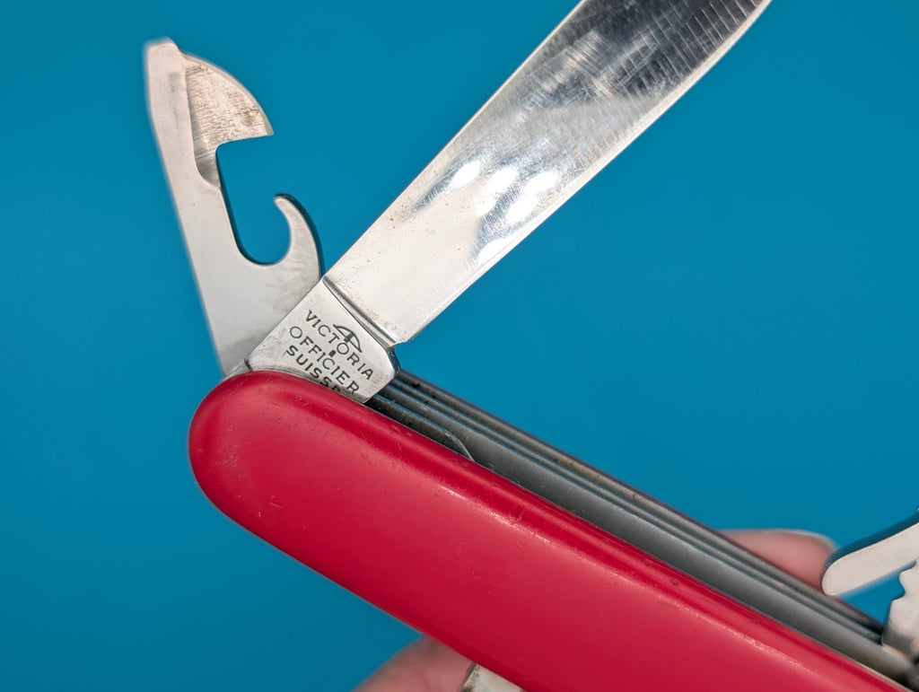 Vintage Victorinox Victoria Red Fisherman Swiss Army Knife Multi Tool!