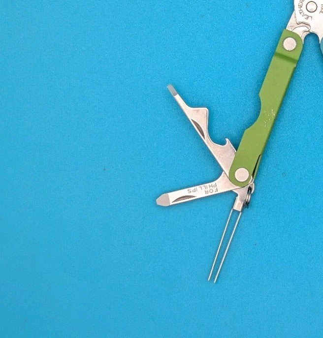 Leatherman Micra Multi-Tool, Knife, Scissors, Key Ring, Teal Twist!