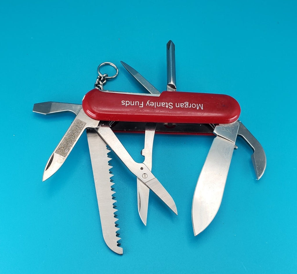 Wenger Handyman Red Swiss Army Knife Multi Tool! *MORGAN STANLEY FUNDS*