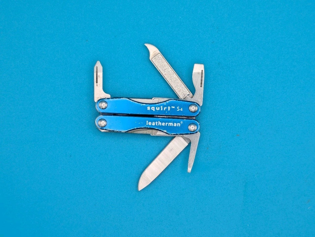 Leatherman Squirt S4 Multi-Tool, Key Ring, Retired, Blue