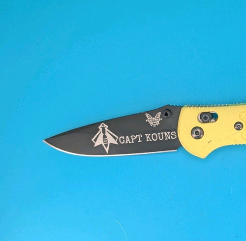 Benchmade 551-S30V Griptilian Yellow Grivory 3.45" CPM S30V Drop Point AXIS LOCK