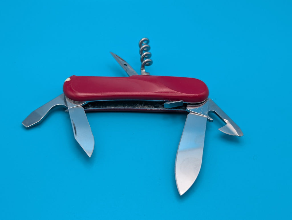 Victorinox EVO S101 Locking Blade Red Swiss Army Knife Multi Tool!