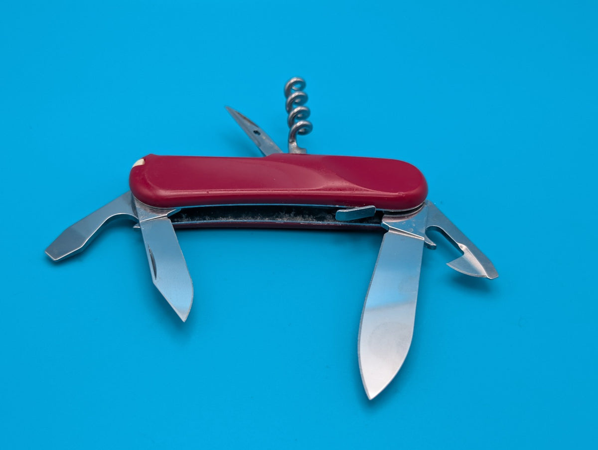 Victorinox EVO S101 Locking Blade Red Swiss Army Knife Multi Tool!