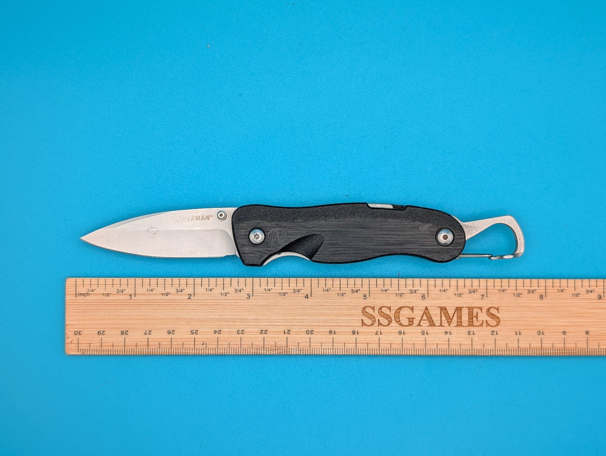 Leatherman Crater C33 Plain Edge Pocket Knife! Black!