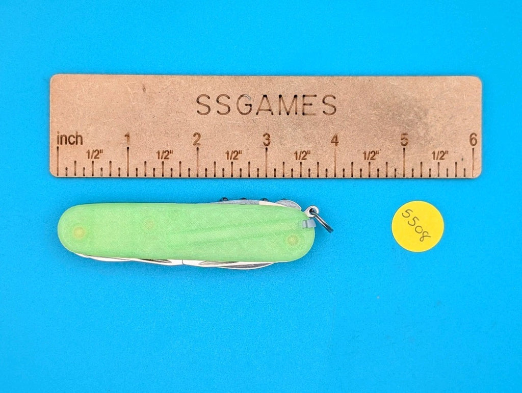 Custom Victorinox Huntsman Firefly Green Glow in the Dark Swiss Army Knife! 91mm