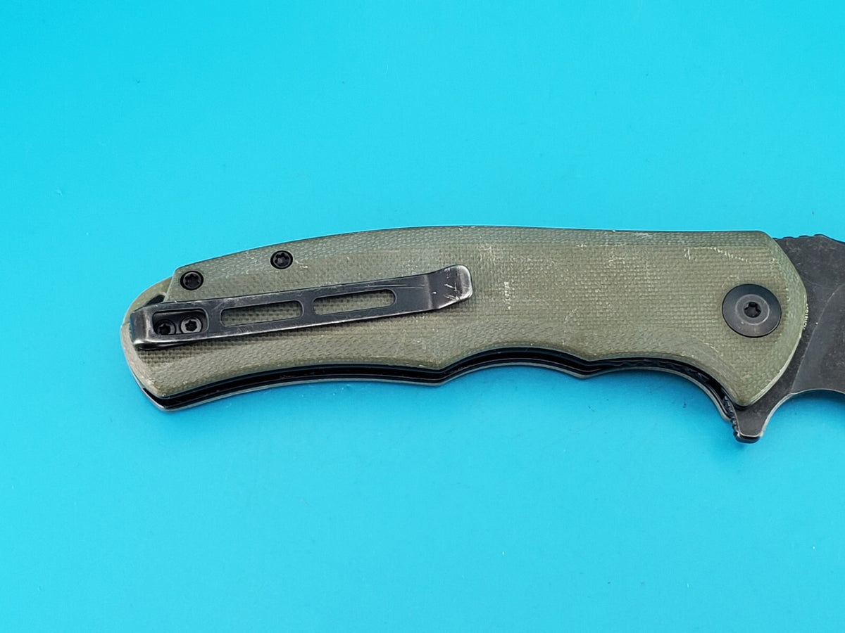 Civivi Praxis Flipper Pocket Knife Liner Lock Plain Edge Stonewashed Blade!