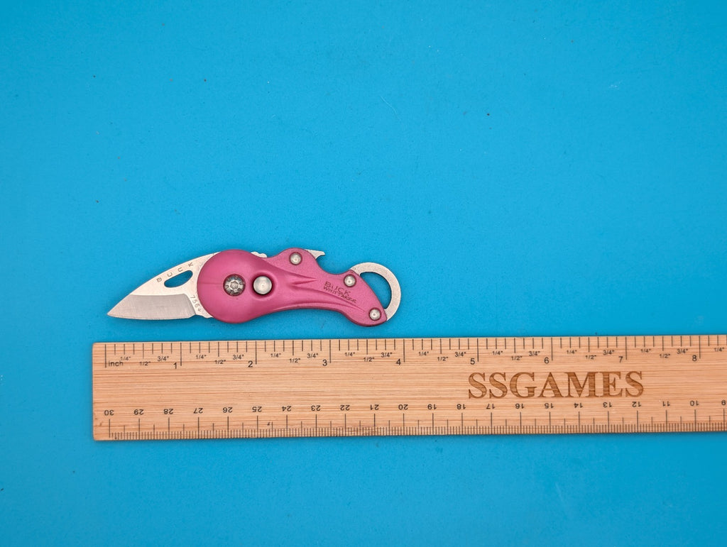 Buck Knives 756 Whittaker - Outdoor Keychain Knife Bottle Opener - Pink!