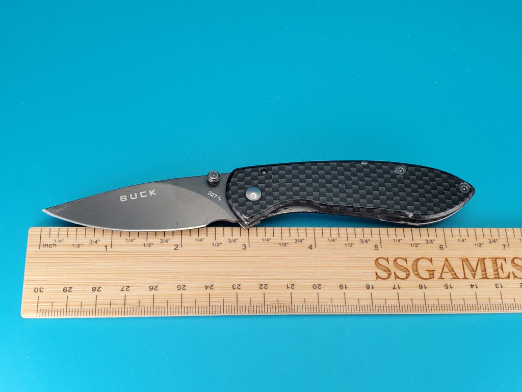Buck Knives 327 Nobleman Carbon Fiber Folding Pocket Knife!