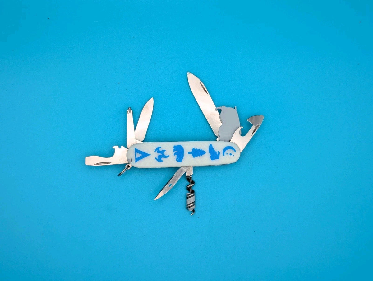 Custom Victorinox Spartan Lite Swiss Army Knife Multi Tool! Glow in the Dark!