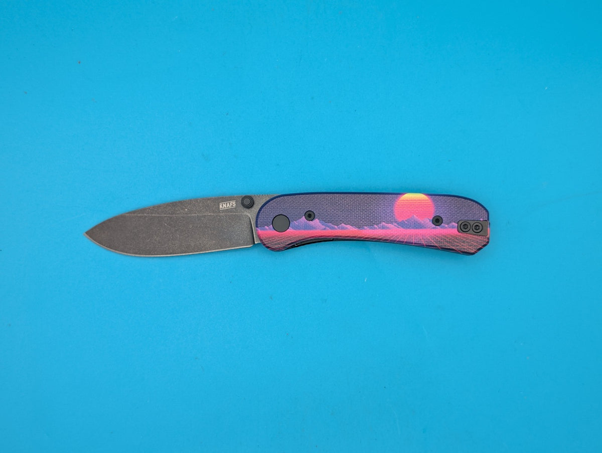 Knafs Limited Edition Lander -Mountain Sunrise - Liner Lock Plain Edge D2