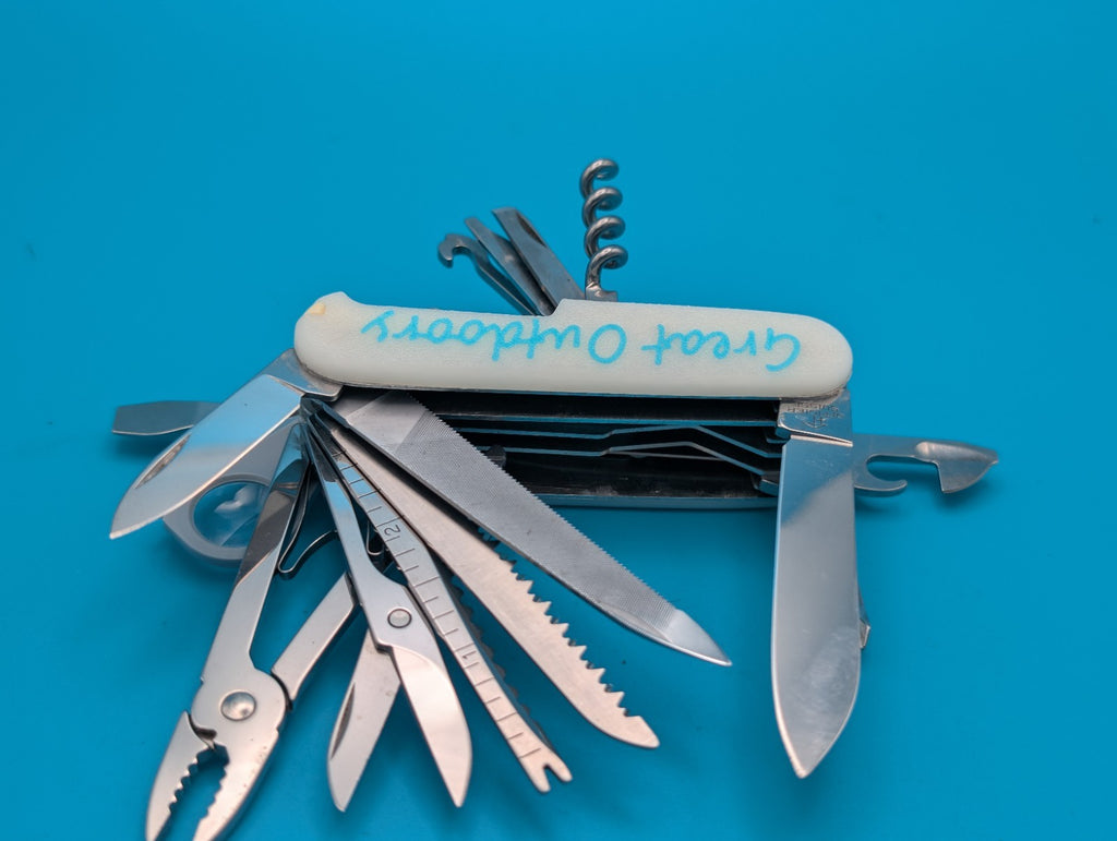 Custom Victorinox SwissChamp Glow in the Dark Knife Multi-Tool! *GREAT OUTDOORS*