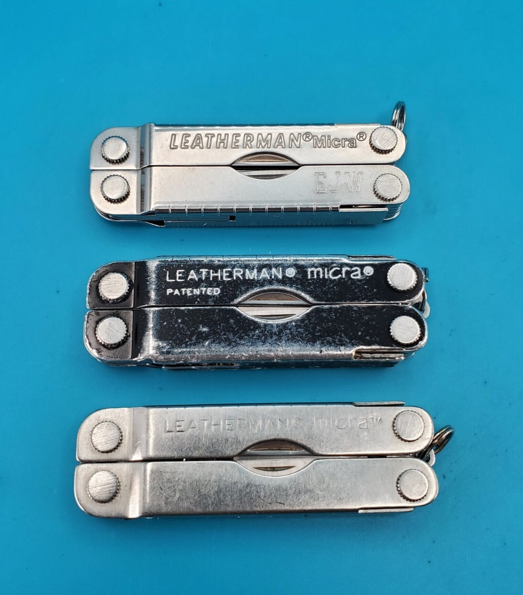 Leatherman Micra Multi-Tool Knife Scissors Key Ring Stainless Steel! LOT OF 3!
