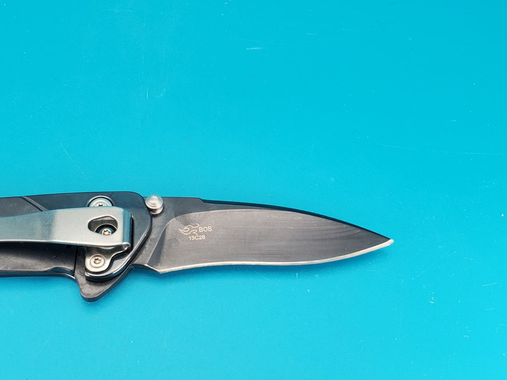BUCK KNIFE 015 LUX MED AVID BOS 13C26 SANDVIK FRAME LOCK PLAIN EDGE POCKET KNIFE