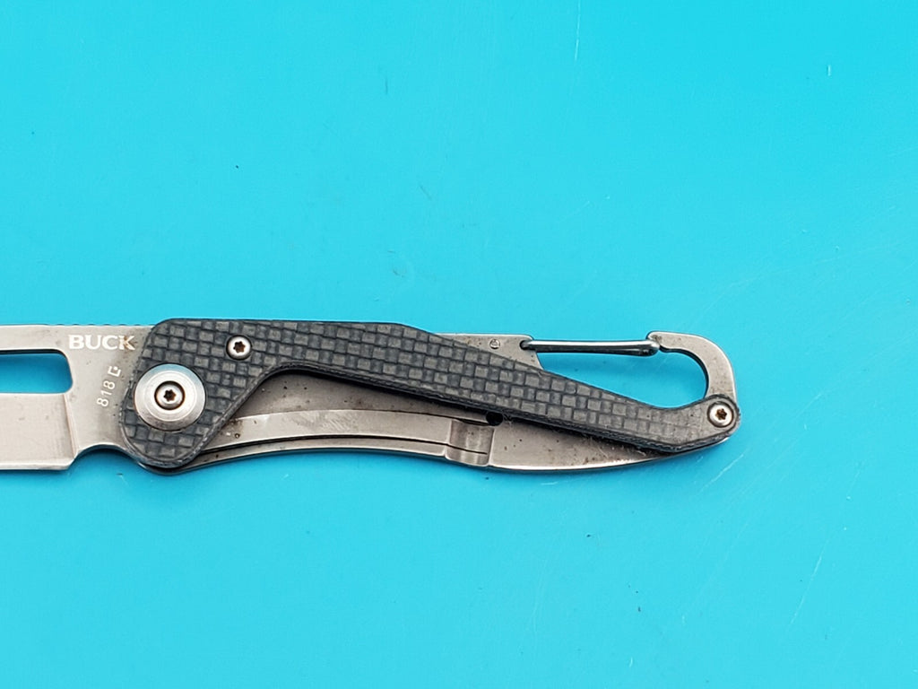 Buck 818 Apex Carbon Fiber Handle Folding Pocket Knife! RARE!
