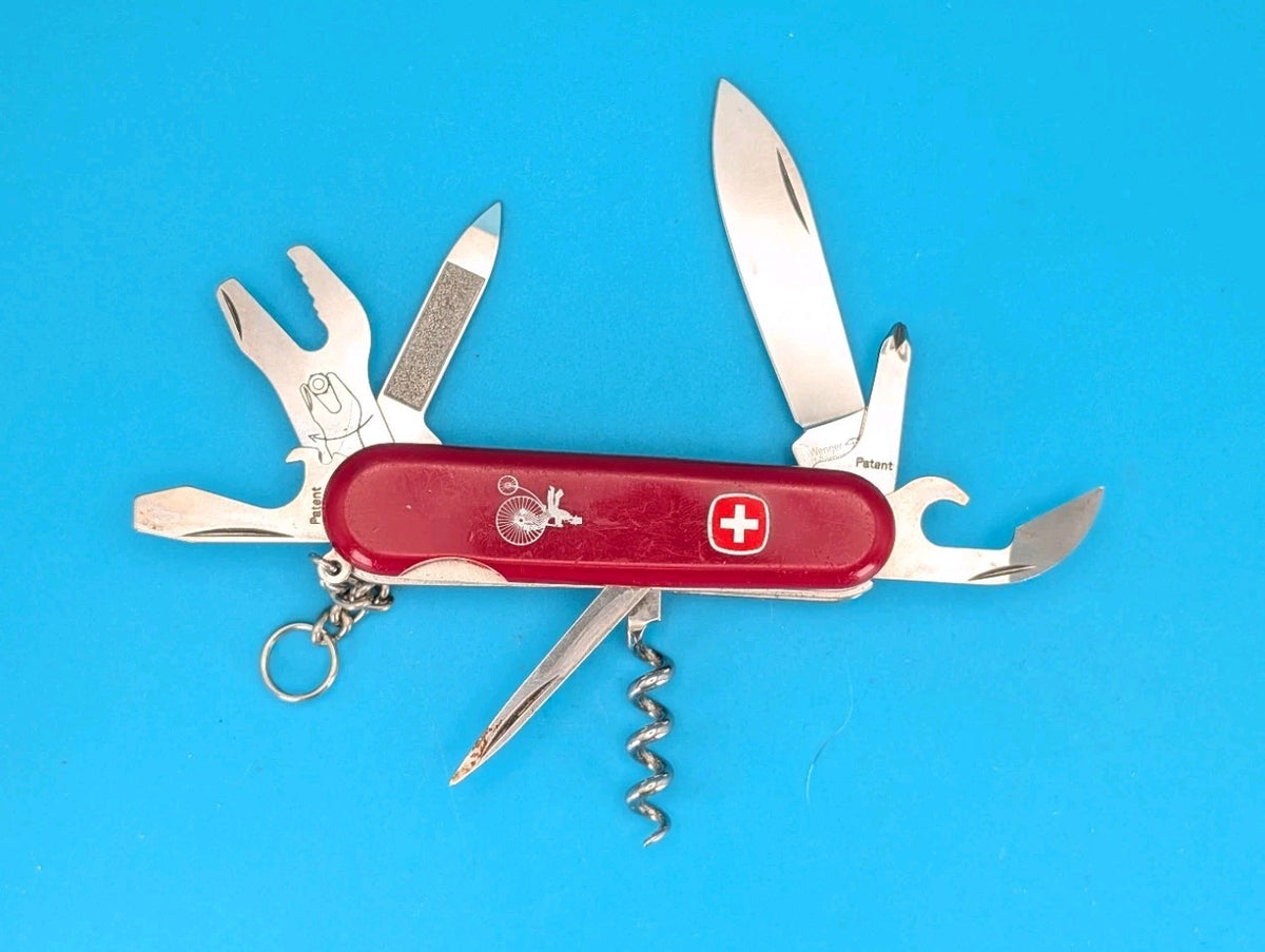 Wenger Cyclist Swiss Army Knife Multi Tool! With Bike Wrench! Red