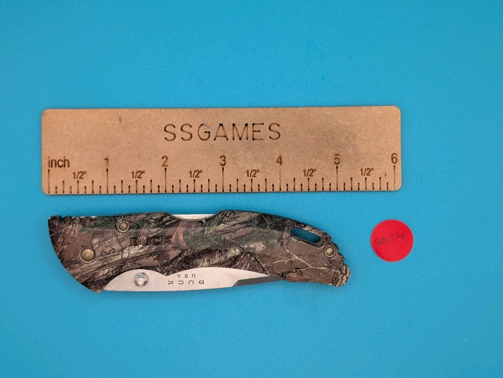 Buck USA FOREST CAMO 286 Lockback Plain Edge Folding Pocket Knife!
