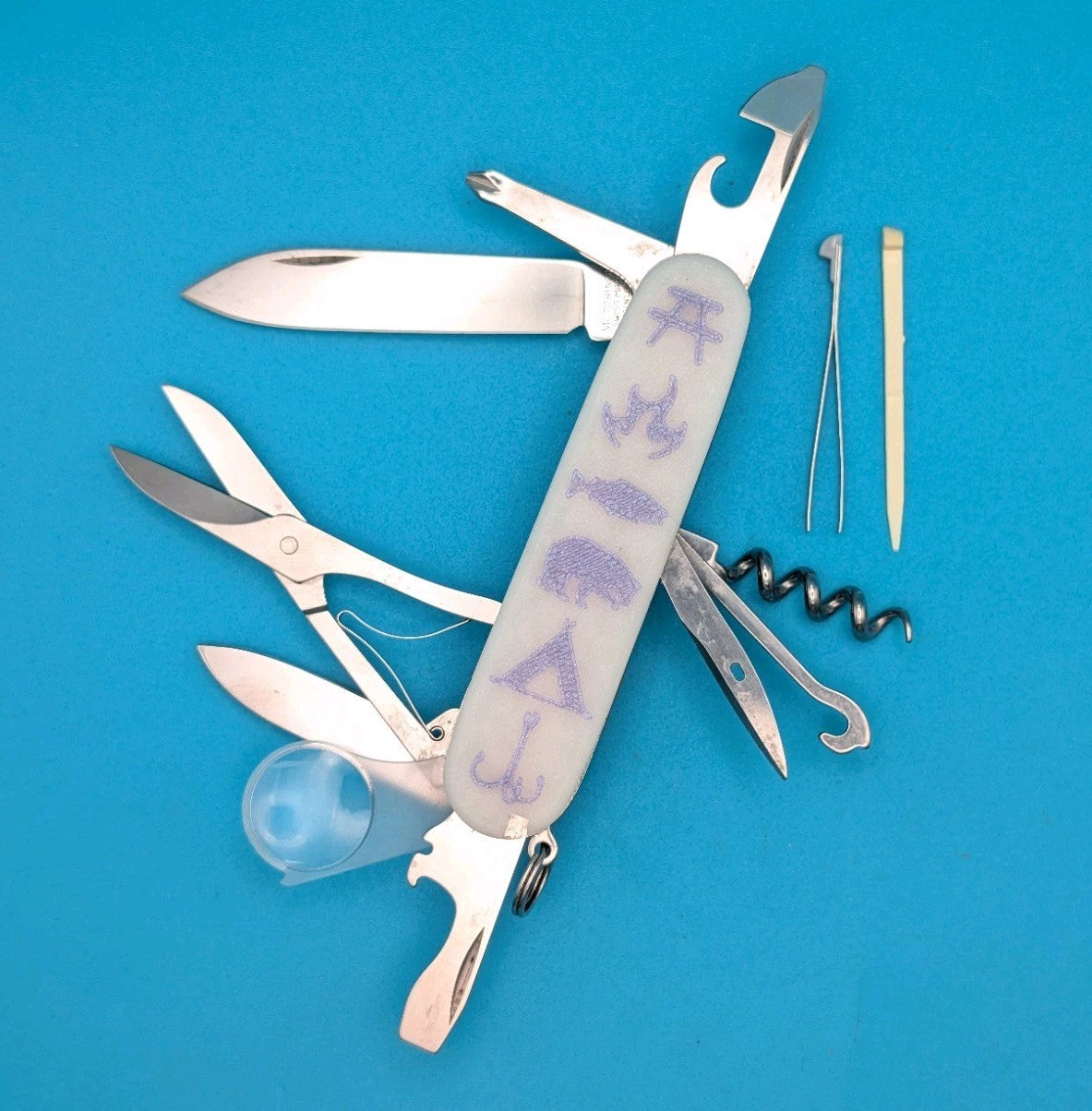 Custom Victorinox Explorer Glow in the Dark Swiss Army Knife Multi Tool!