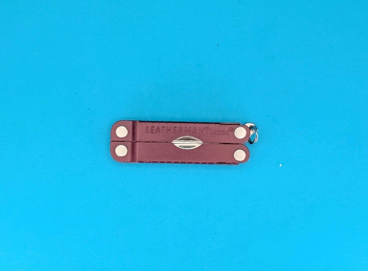 Leatherman Micra Multi-Tool, Knife, Scissors, Key Ring, Cherry Red!