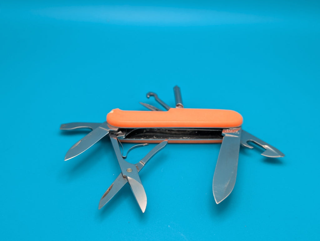 Victorinox Super Tinker Swiss Army Knife Multi Tool! Glow in the Dark Orange!