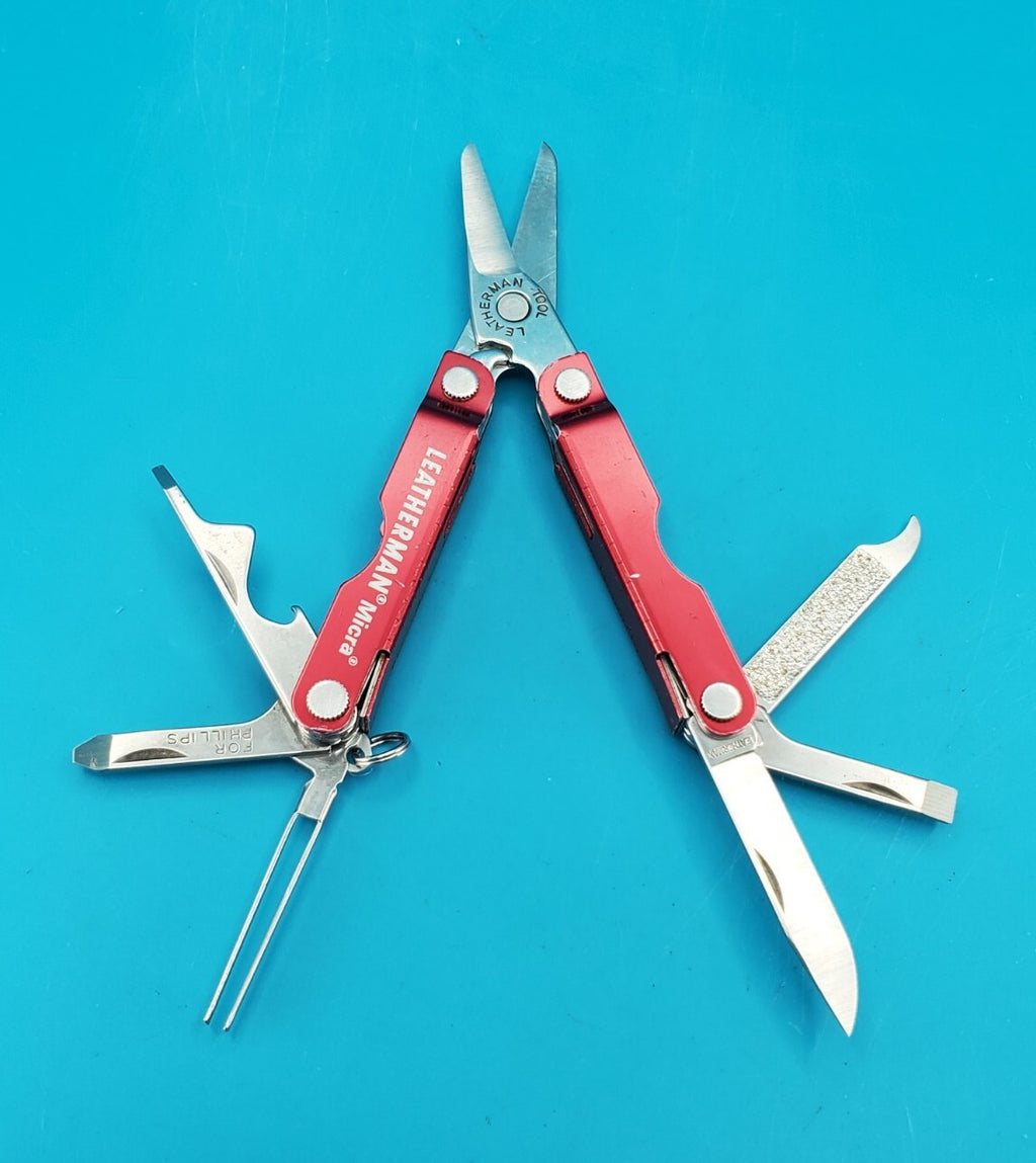 Leatherman Micra Multi-Tool, Knife, Scissors, Key Ring, Red!