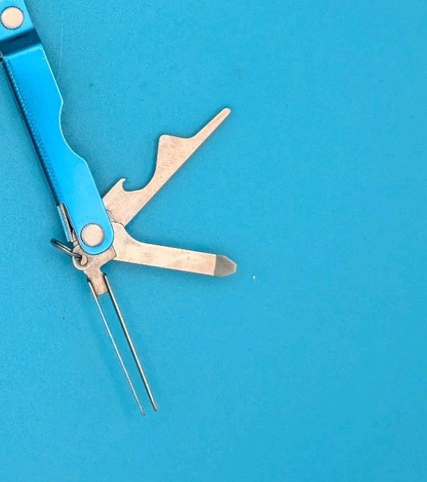 Leatherman Micra Multi-Tool, Knife, Scissors, Key Ring, Blue! *GOOGLE CLOUD*