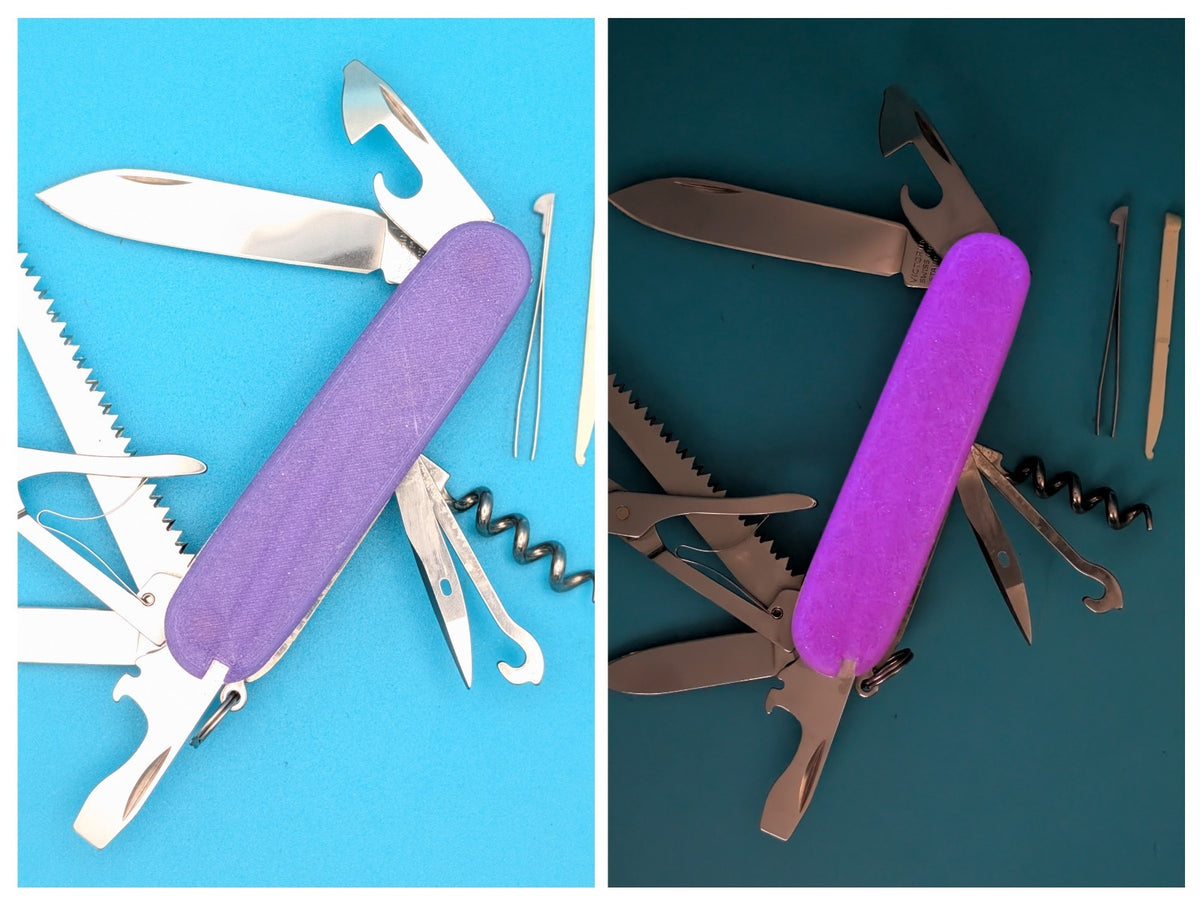 Victorinox Huntsman Electric Purple Glow in the Dark Swiss Army Knife! 91mm