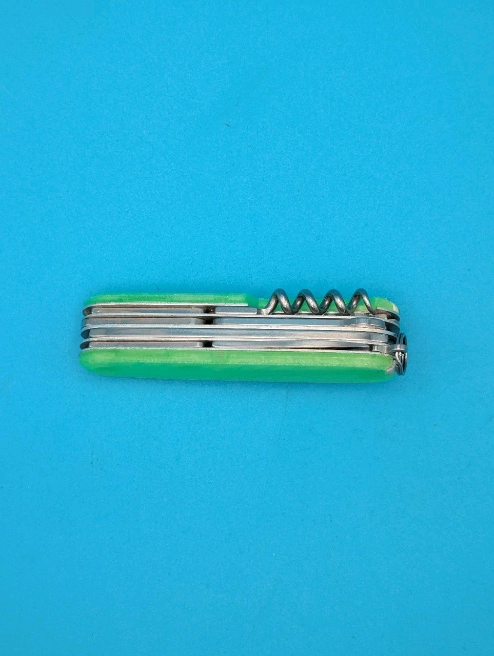 Custom Victorinox Explorer Firefly Green Glow in the Dark Swiss Army Knife! 91mm