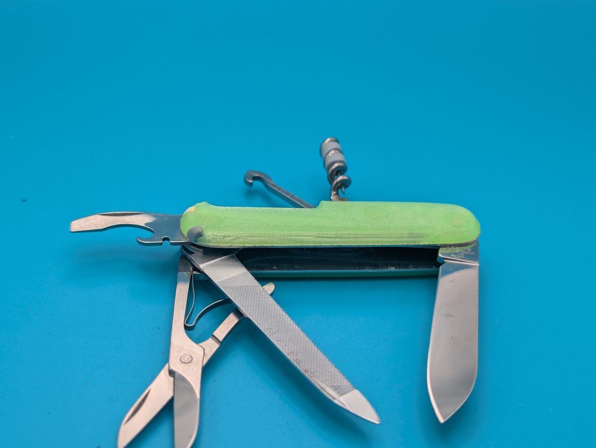 Custom Victorinox Trail Guide Swiss Army Knife! Firefly Green Glowing Scales!