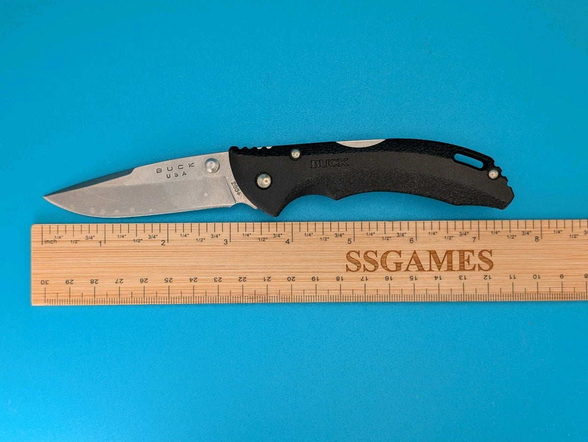 Buck USA 285 Black Handle Lockback Folding Pocket Knife!