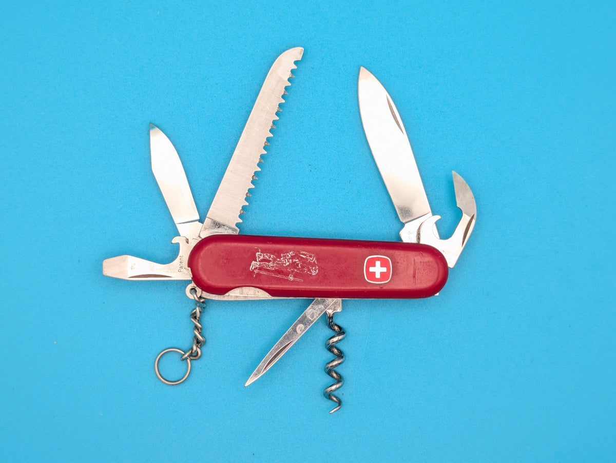 Wenger Backpacker 2 Red Swiss Army Knife Multi Tool! *BENT BLADE TIPS*