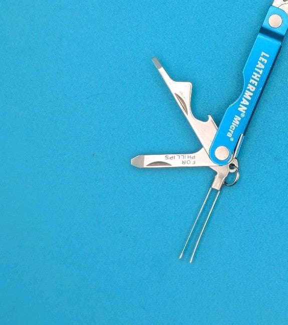 Leatherman Micra Multi-Tool, Knife, Scissors, Key Ring, Blue!